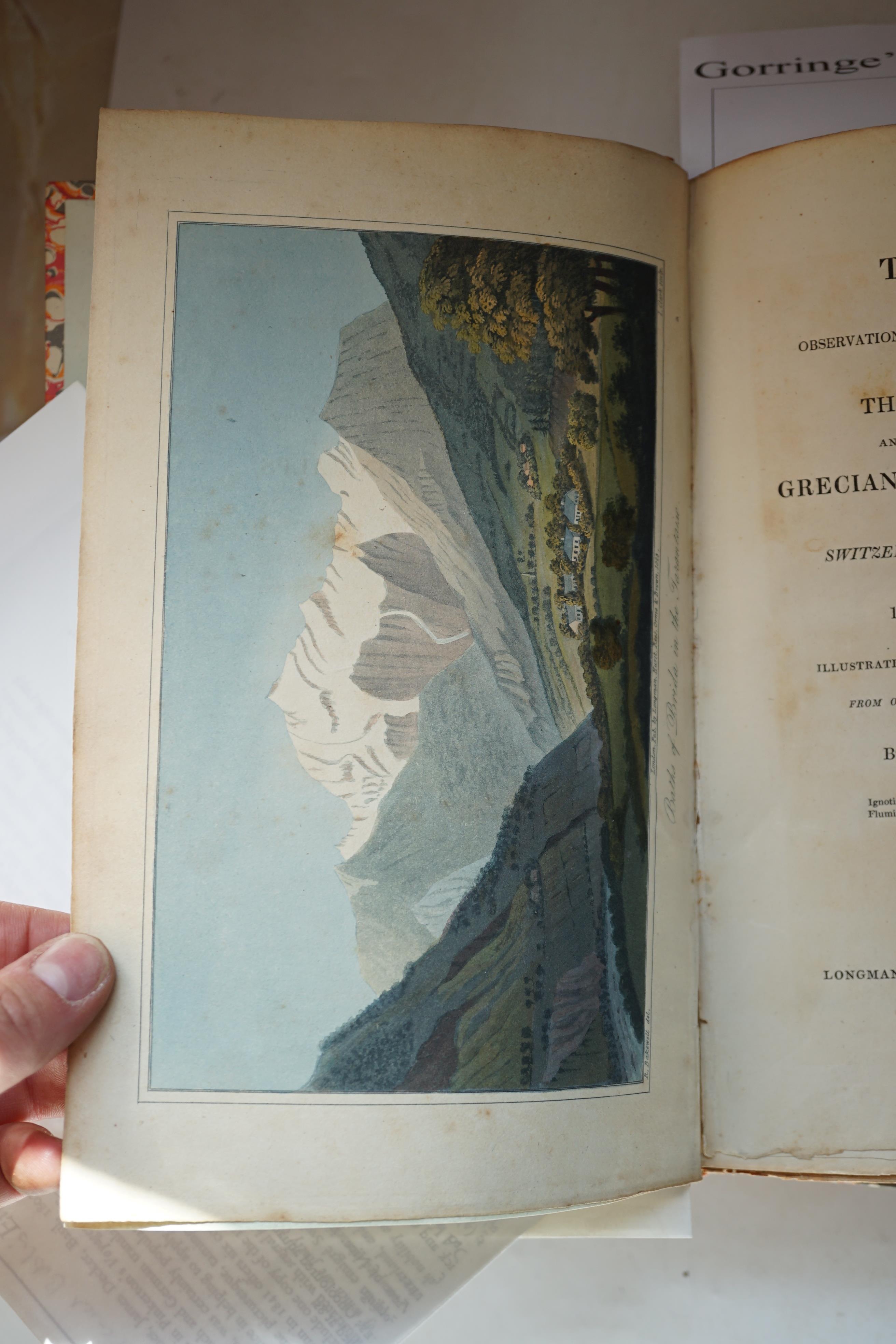 Bakewell, Robert - Travels comprising Observations made during a Residence in the Tarentaise and Various Parts of the Grecian and Penine Alps and in Switzerland and Auverge in the years 1820,1821 and 1822, 2 vols, 1st ed